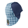 FR Cotton Welding Cap with Hidden Bill Extension, Blue Plaid